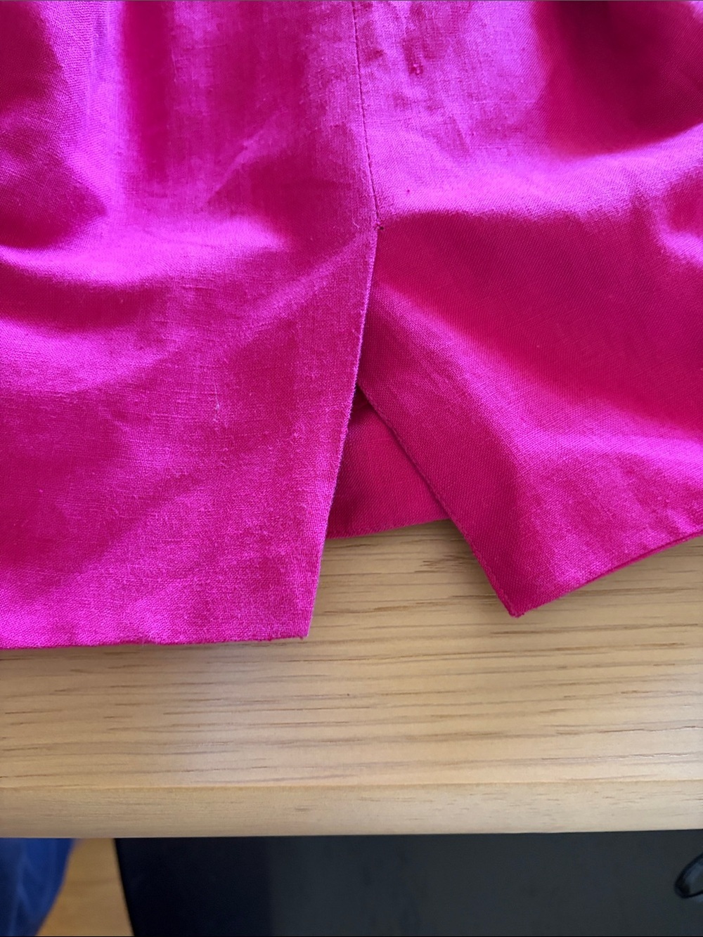 Gorgeous Vintage Kay Unger Fuchsia Sleeveless Linen Dress - Picture 7 of 8